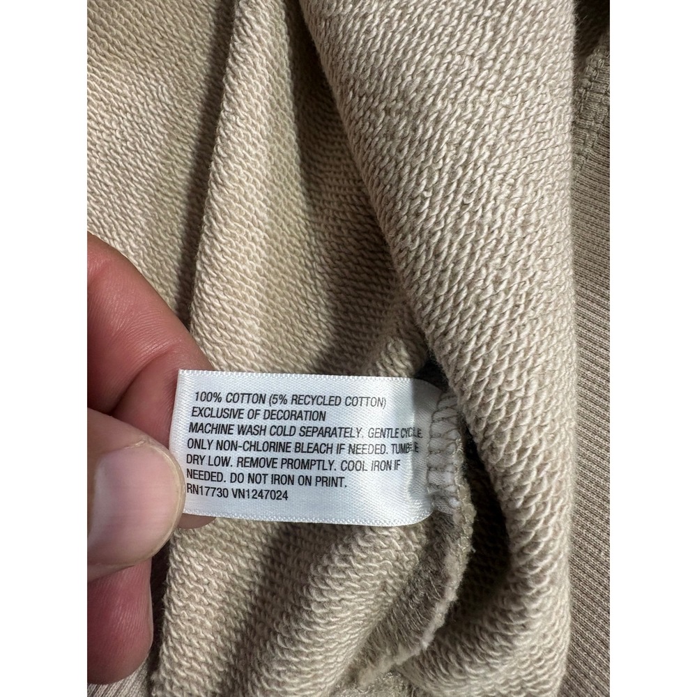 Woolrich Mens XXL Tan Beige Hiking Boot Graphic Logo Crewneck Sweatshirt - Picture 4 of 7
